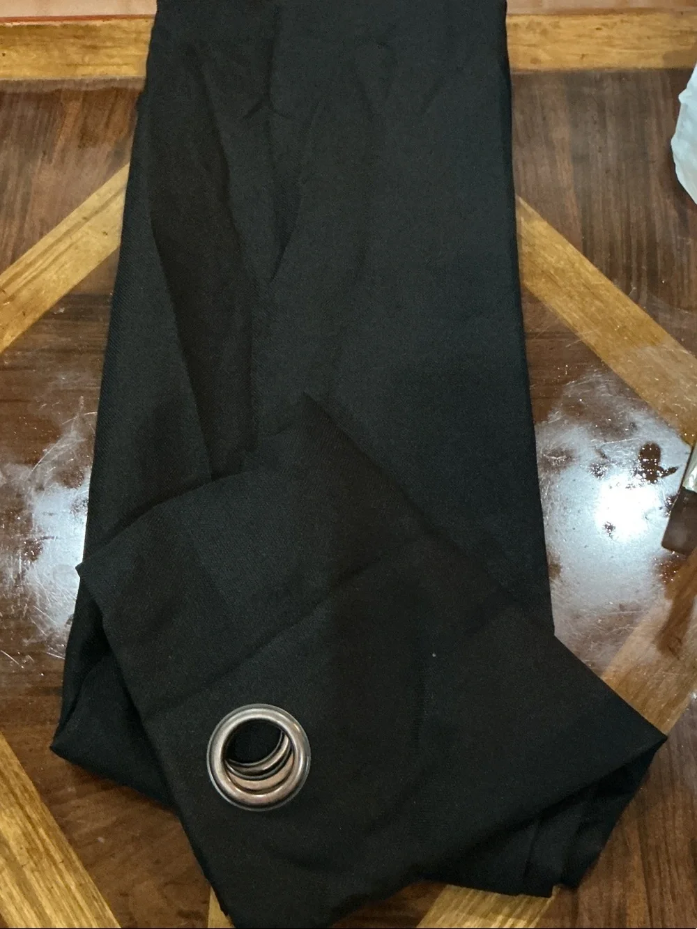 Bundle of three (3) black grommet drapes length of 95